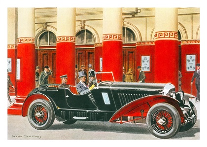 1931 Bentley 4½ Litre Blower Sport Touring with Vanden Plas body - Illustrated by Leslie Saalburg