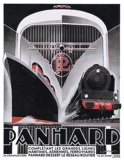 Panhard Advertising (1932): Graphic by Alexis Kow - Complétant les grandes lignes