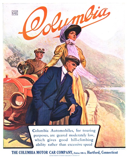 Columbia Touring Car Ad (April, 1910) - Illustrated by George Gibbs