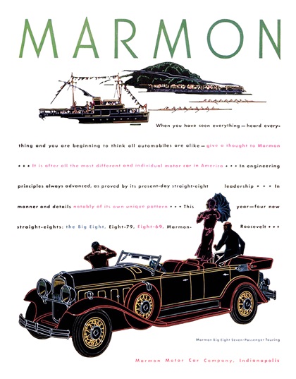 Marmon Ad (June, 1930) - Big Eight Seven-Passenger Touring