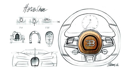 Bugatti Chiron - Interior Design Sketch