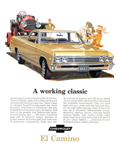 Chevrolet El Camino Ad (May, 1967): A working classic