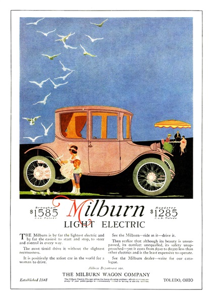 Milburn Light Electric Ad (April–May, 1916)
