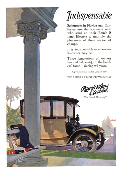 Rauch & Lang Electrics Ad (May, 1917): Indispensable