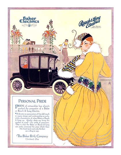 Baker/Rauch & Lang Electrics Ad (November, 1915) - Personal Pride