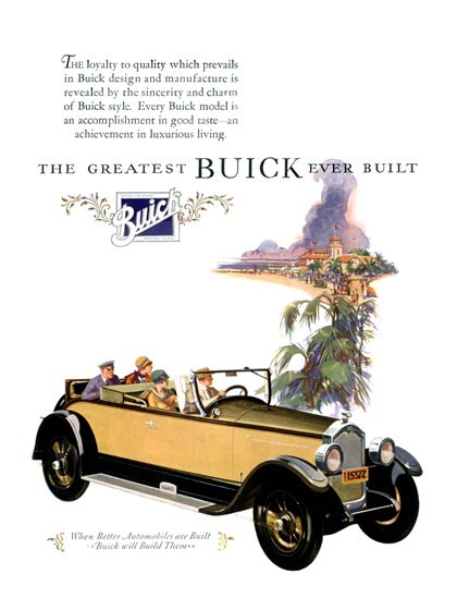 1927 Buick Roadster with Rumble Seat Ad (March, 1927)