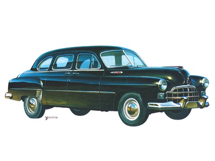 ГАЗ–12 ЗИМ, 1950–1959 – Рисунок А. Захарова / Из коллекции «За рулём» 1982-6