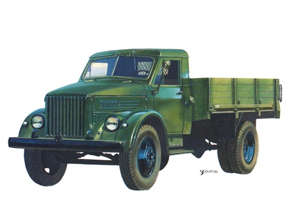 ГАЗ–51, 1946–1975 – Рисунок А. Захарова / Из коллекции «За рулём» 1982-5