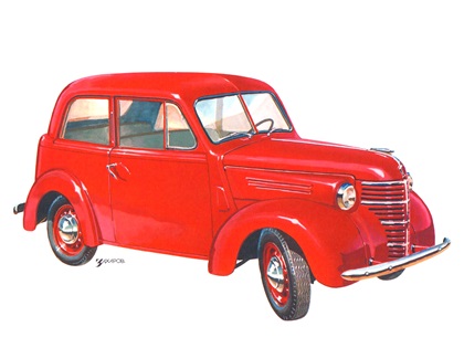 КИМ–10-50, 1940–1941 – Рисунок А. Захарова / Из коллекции «За рулём» 1980-1
