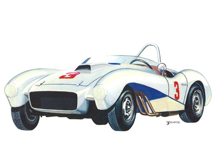 ЗИЛ–112С, 1962 – Рисунок А. Захарова / Из коллекции «За рулём» 1978-10