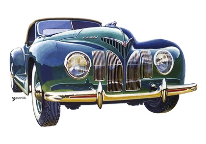 «ЗиС–Спорт», 1939 – Рисунок А. Захарова / Из коллекции «За рулём» 1978-3