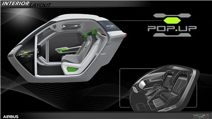 Italdesign/Airbus Pop.Up (2017): Flying  Car Concept - Interior Layout
