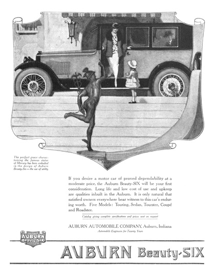 Auburn Beauty Six Ad (August, 1920): Mercury - Illustrated by Karl Godwin