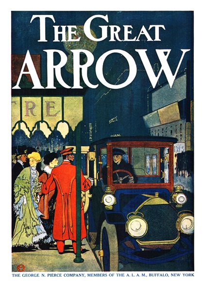 Pierce-Arrow Advertising Art by Edward Penfield (1907): The Great Arrow