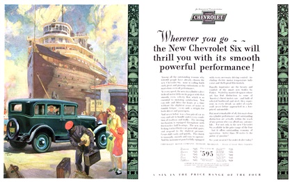 Chevrolet Six Ad (July, 1929): Illustrated by Frederic Mizen