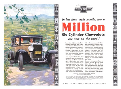 Chevrolet Six Ad (August, 1929): Illustrated by Frederic Mizen