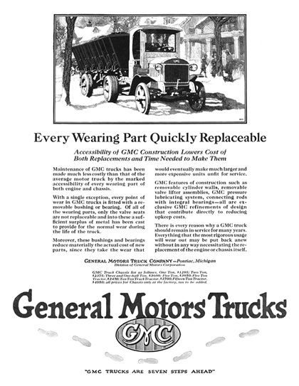 General Motors Trucks Ad (1923): Illustrated by Roy Frederic Heinrich