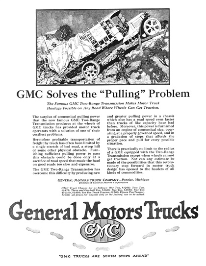 General Motors Trucks Ad (1923): Illustrated by Roy Frederic Heinrich