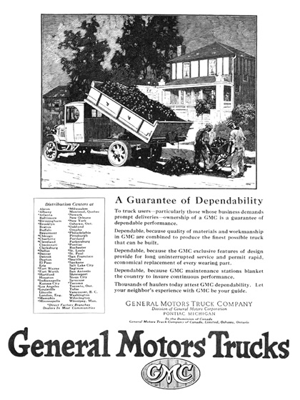 General Motors Trucks Ad (October, 1924): Illustrated by Roy Frederic Heinrich
