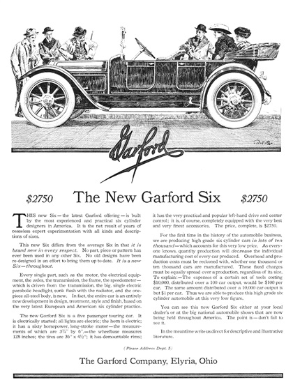 Garford Six Ad (January, 1913): Illustrated by Rudolph Frederick Schabelitz
