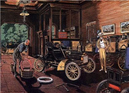 1905 Oldsmobile - Illustrated by Leslie Saalburg