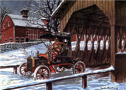 1906 Ford Model N - Illustrated by Leslie Saalburg