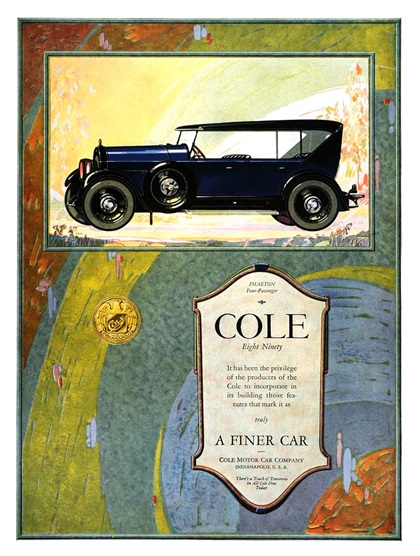 Cole Eight Ninety Four-Passenger Phaeton Ad (February-March, 1923)