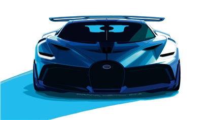 Bugatti Divo (2018) - Design Sketch by Frank Heyl