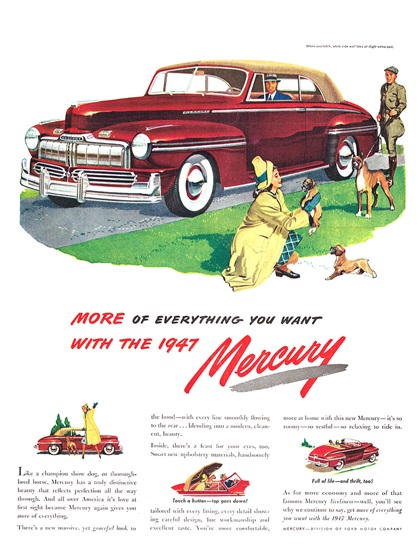 Mercury Ad (May, 1947) - Club Convertible