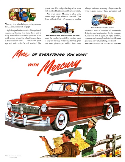 Mercury Ad (September–October, 1947) - Town Sedan