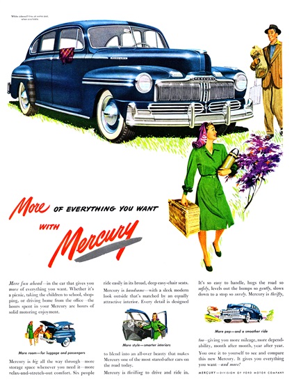 Mercury Ad (September, 1947) - Town Sedan