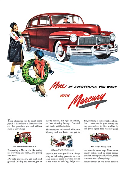 Mercury Ad (November–December, 1947) - Town Sedan