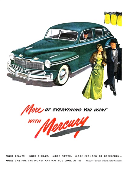 Mercury Ad (January, 1948) - Town Sedan