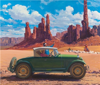 1927 Nash Four-Passenger Roadster: The Navajo Indians - Illustrated by Harry Anderson