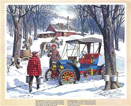 1970-03: Tree-Tappng Time (1912 Brush Runabout) - Illustrated by Frank Soltesz