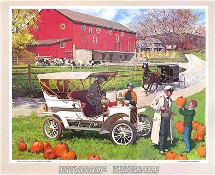 1970-11: A Leisurely Country Drive (1904 Northern Rear Entrance Tonneau) - Illustrated by Harry Anderson