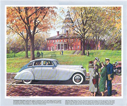 1973-11: The Maryland State House (1933 Pierce Silver Arrow) - Illustrated by Harry Anderson