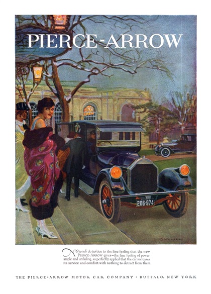 Pierce-Arrow Ad (January, 1920) – Illustrated by Simon Werner