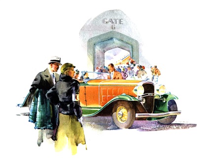 Oldsmobile Advertising Art by George Rapp (1932)