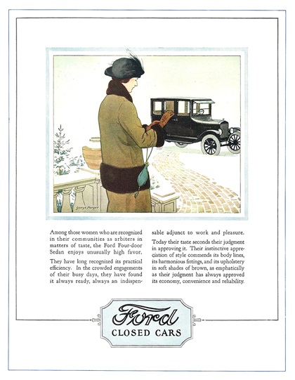 Ford Model T Ad (January, 1924) - Illustrated by George Harper