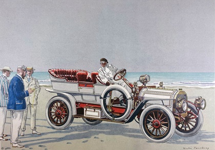 1907 Welch 4 cyl., 50 H.P. Touring Car  - Illustrated by Leslie Saalburg