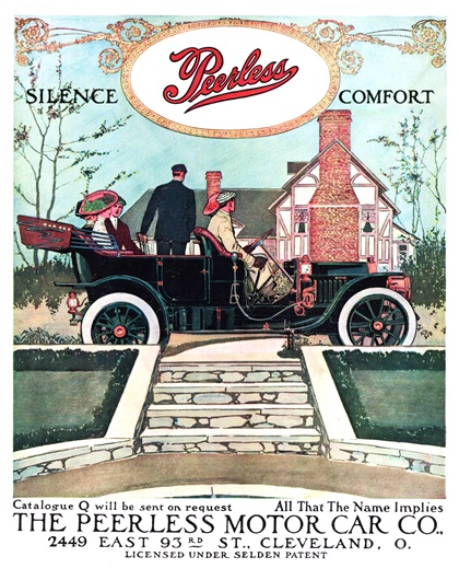 Peerless Ad (April, 1910): Model 27 Seven-Passenger Touring Car