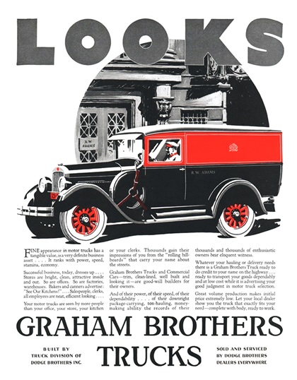 Graham Brothers Trucks Ad (June, 1928) - Looks