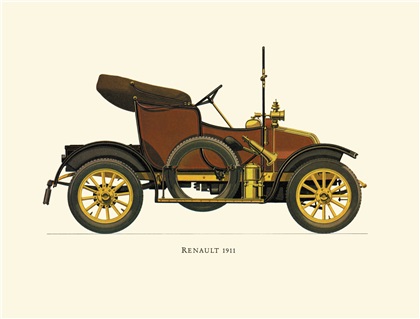 1911 Renault - Illustrated by Hans A. Muth