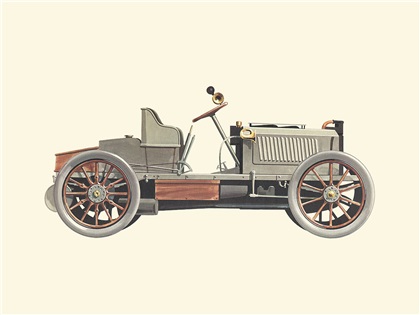 1902 Napier Gordon Bennett 40 HP - Illustrated by Pierre Dumont