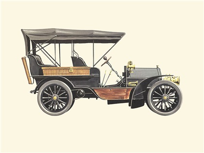 1904 Fiat 24/32 HP - Illustrated by Pierre Dumont
