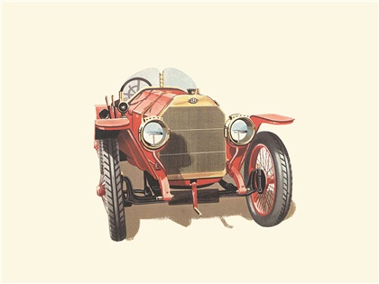 1912 SPA 25 HP Sport - Illustrated by Pierre Dumont
