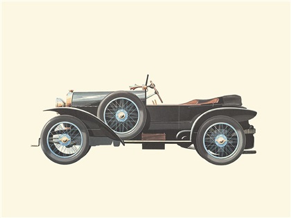 1913 Bugatti 'Black Bess' - Illustrated by Pierre Dumont