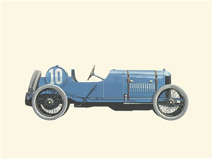 1913 Delage Grand Prix - Illustrated by Pierre Dumont