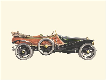 1914 Panhard-Levassor Sport Labourdette 'Skiff' Body - Illustrated by Pierre Dumont